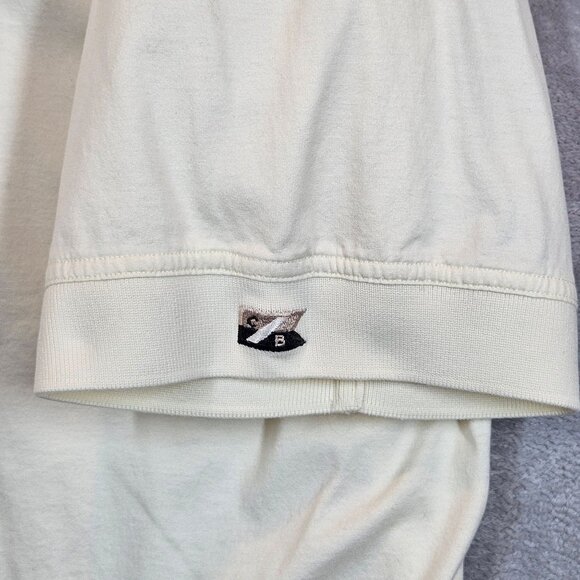 Cutter & Buck Mens L Ivory Short Sleeve Polo Shirt Cotton office Golf classic - Picture 3 of 8
